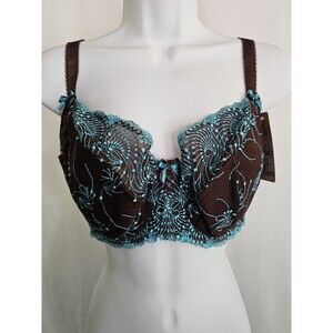 Fit Fully Yours Lingerie Bra Women's Chocolate Underwire Bra Size 38DD
